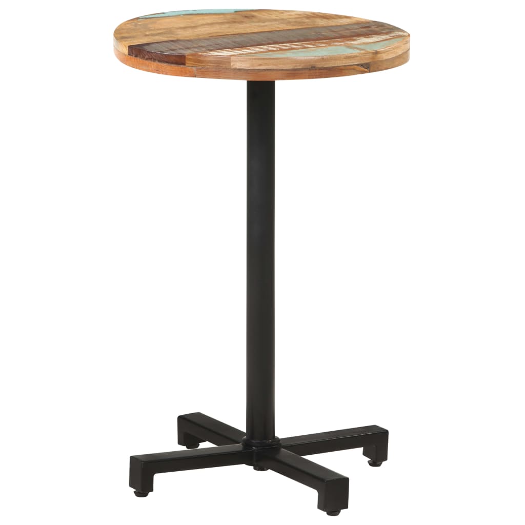 Table bistro ronde Ø 80x75 cm bois massif recyclé