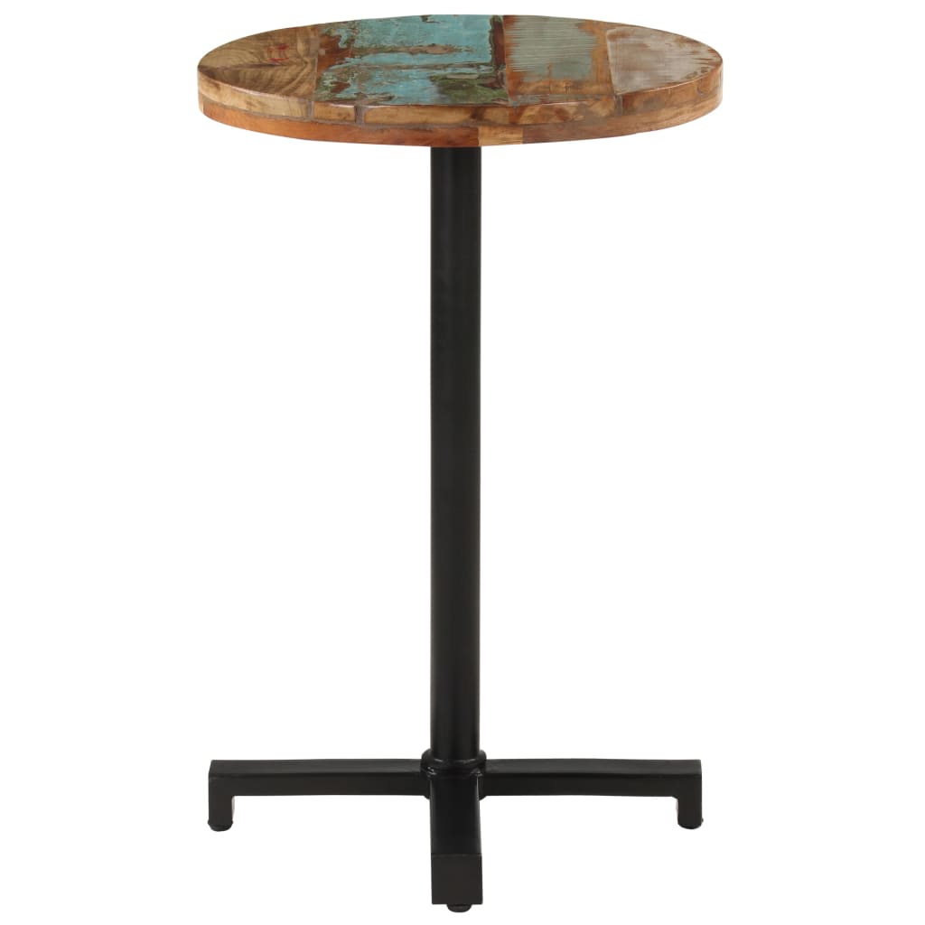 Table bistro ronde Ø 80x75 cm bois massif recyclé