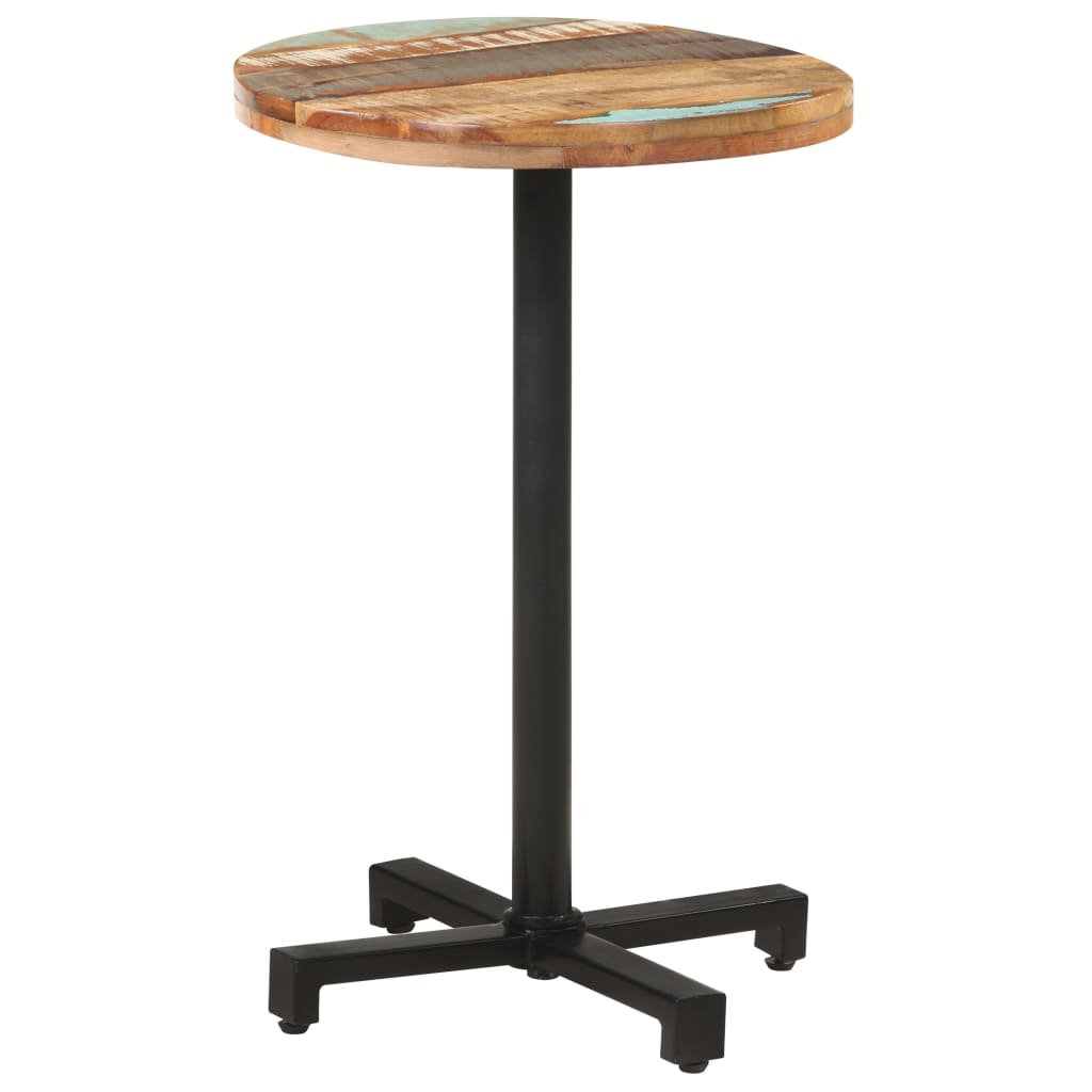 Table bistro ronde Ø 80x75 cm bois massif recyclé