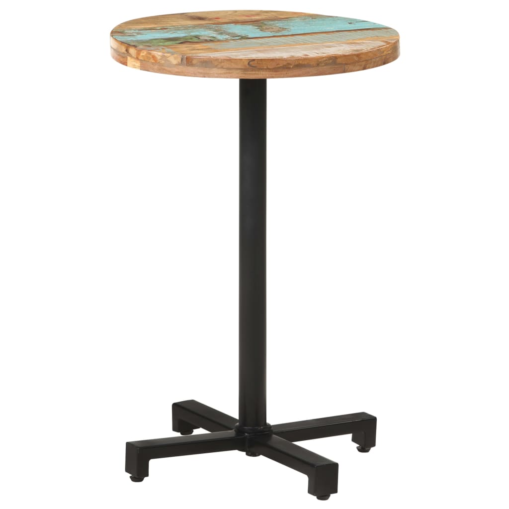 Bistrotafel rond Ø 80x75 cm massief gerecycled hout