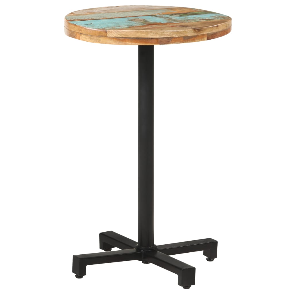 Table bistro ronde Ø 80x75 cm bois massif recyclé