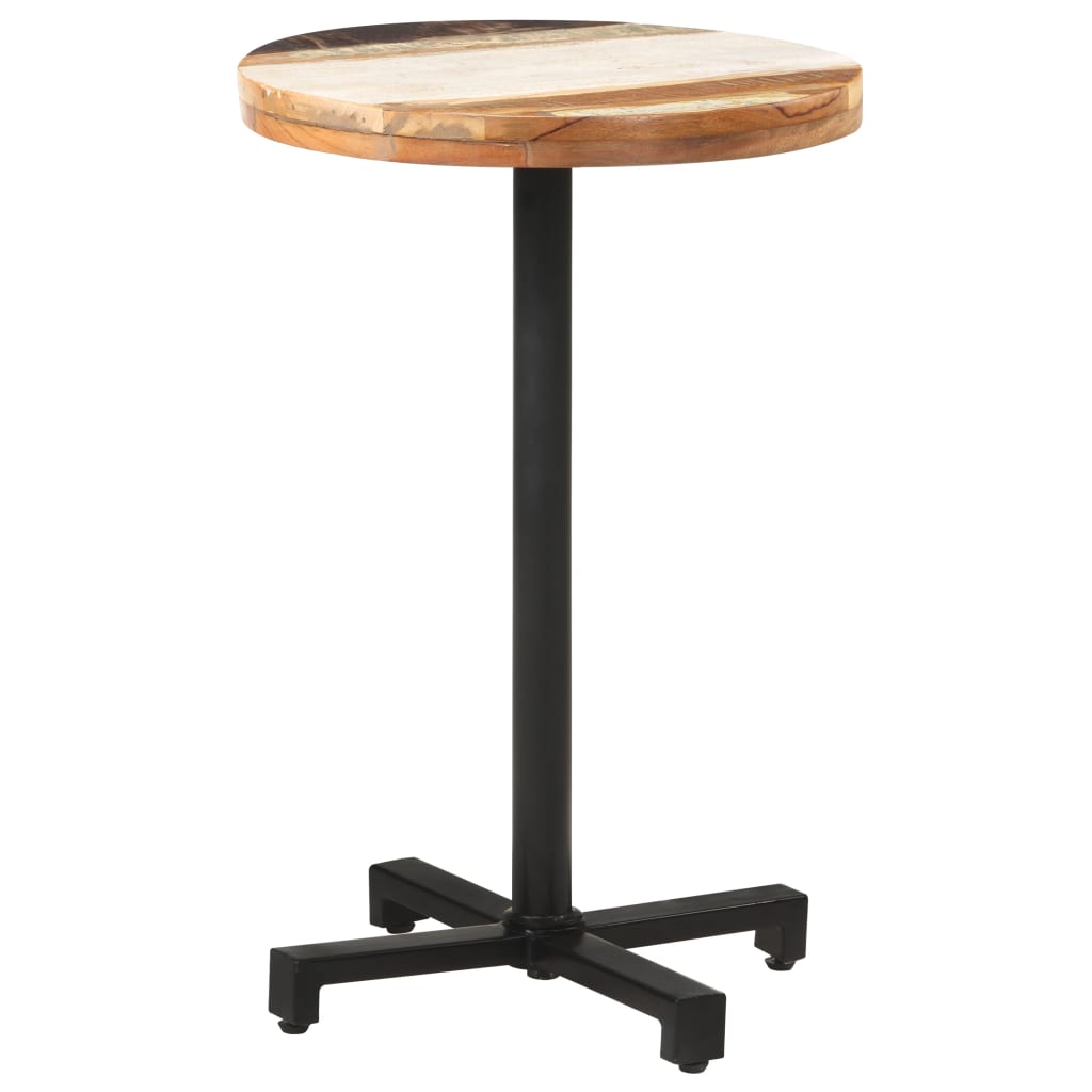 Table bistro ronde Ø 80x75 cm bois massif recyclé