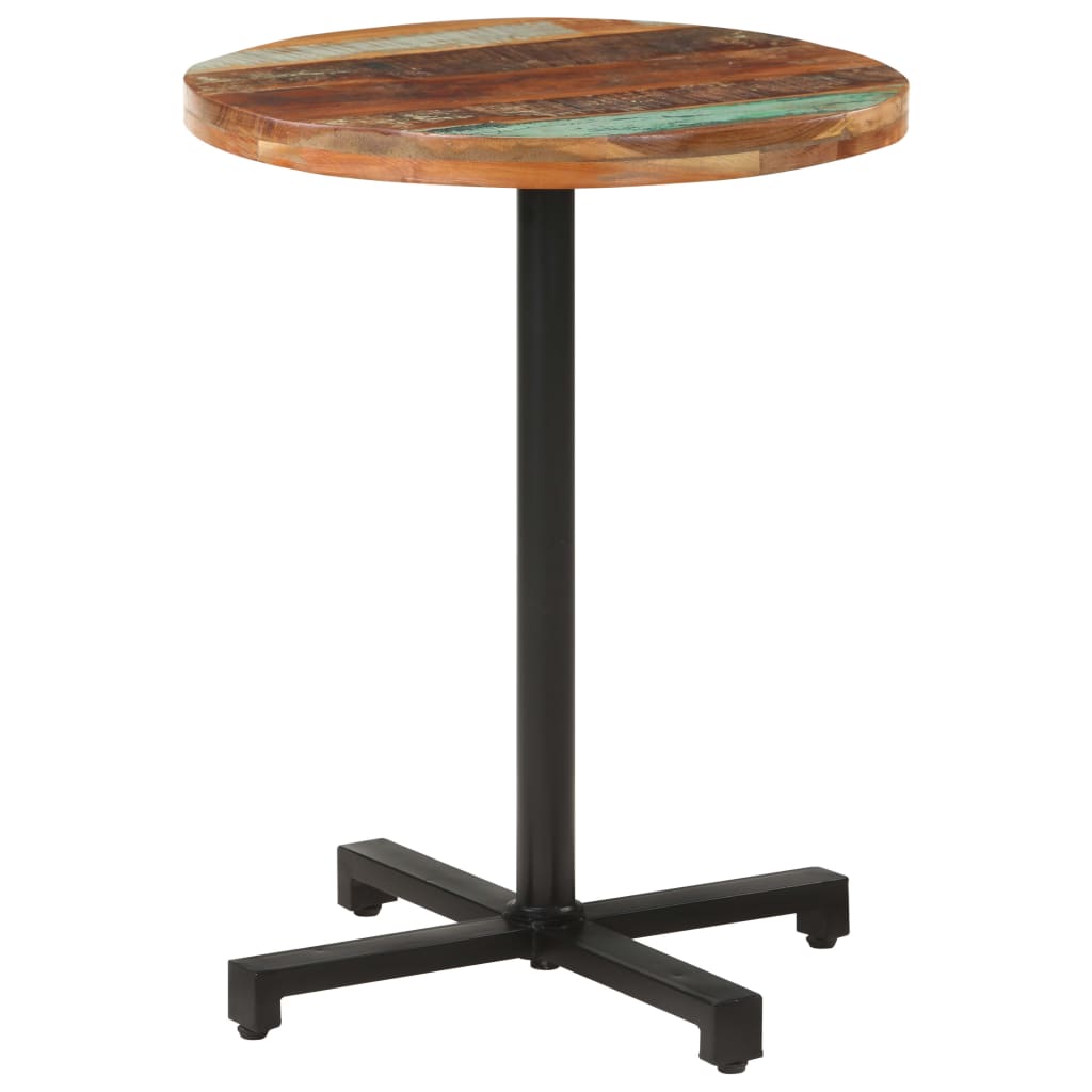 Table bistro ronde Ø 80x75 cm bois massif recyclé