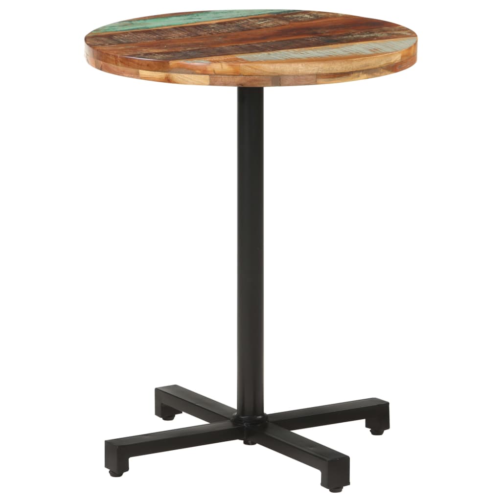 Table bistro ronde Ø 80x75 cm bois massif recyclé