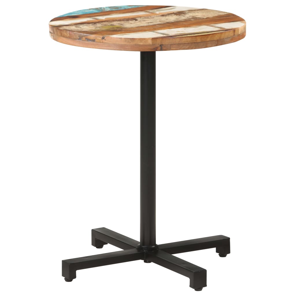 Table bistro ronde Ø 80x75 cm bois massif recyclé