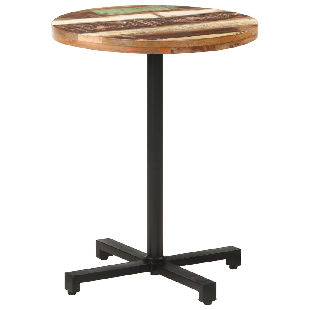 Bistrotafel rond Ø 80x75 cm massief gerecycled hout