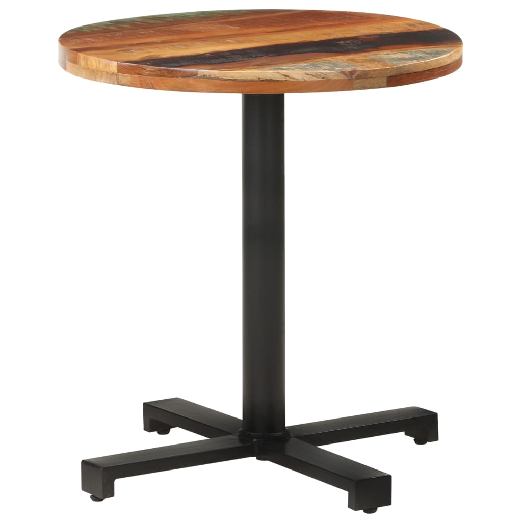 Table bistro ronde Ø 80x75 cm bois massif recyclé