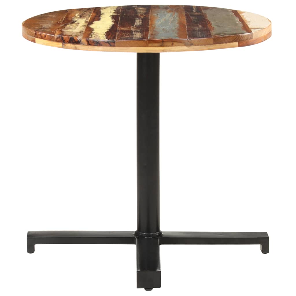 Table bistro ronde Ø 80x75 cm bois massif recyclé