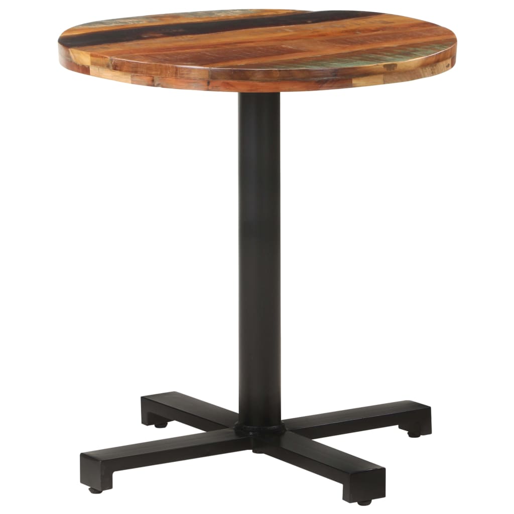 Table bistro ronde Ø 80x75 cm bois massif recyclé