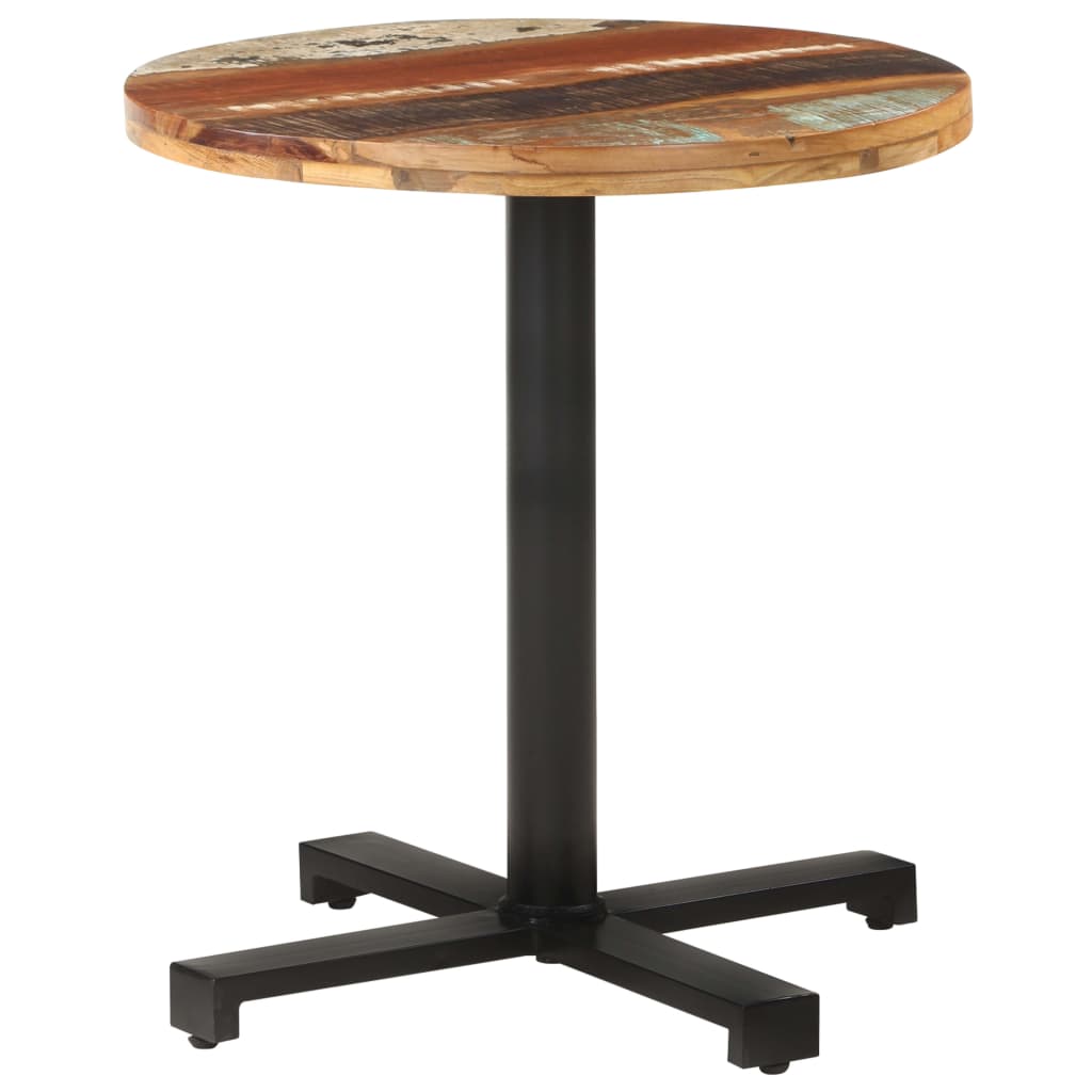 Table bistro ronde Ø 80x75 cm bois massif recyclé