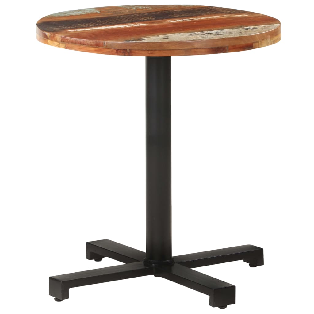 Bistrotafel rond Ø 80x75 cm massief gerecycled hout