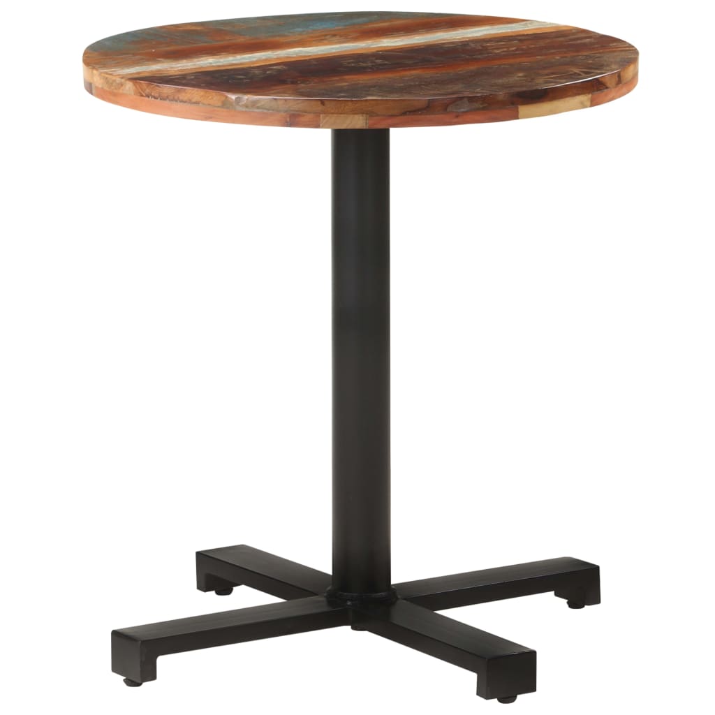 Table bistro ronde Ø 80x75 cm bois massif recyclé