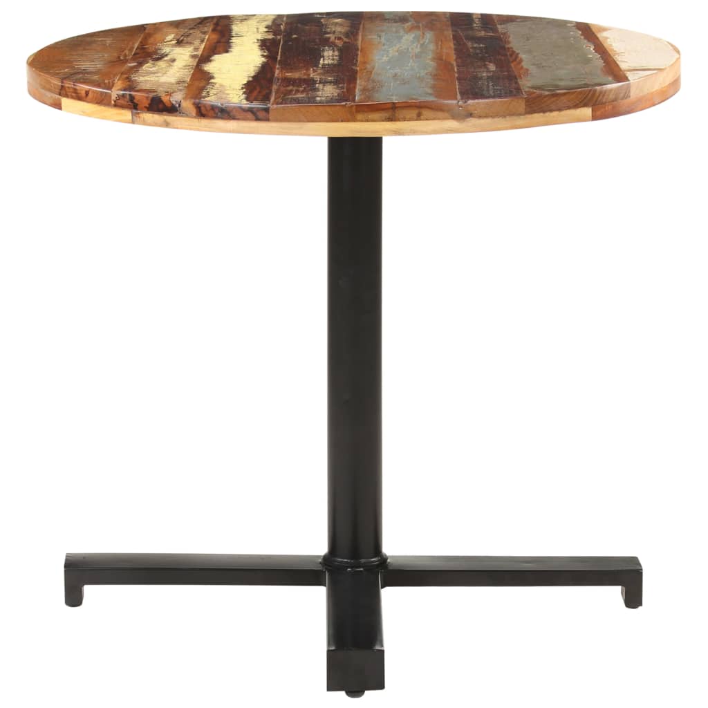 Table bistro carrée 60x60x75 cm bois de manguier brut