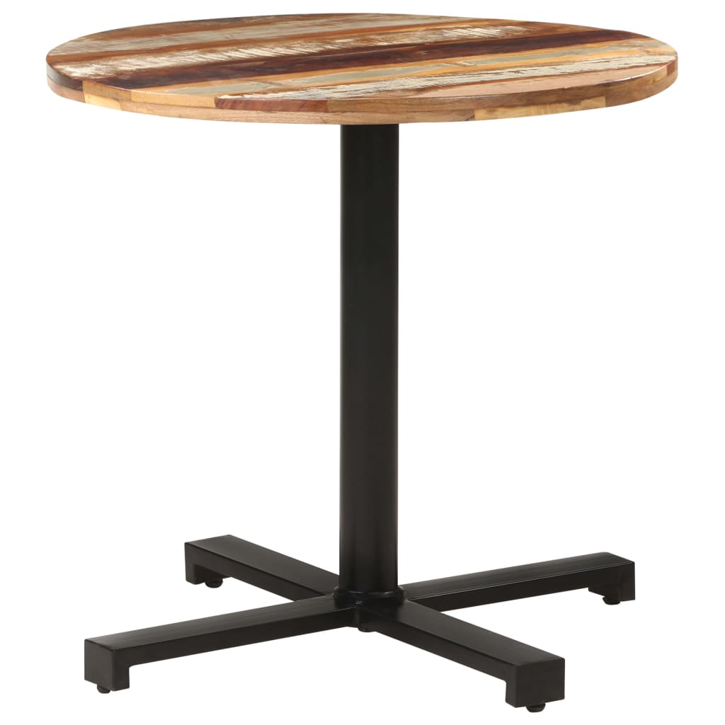 Table bistro ronde Ø 80x75 cm bois massif recyclé