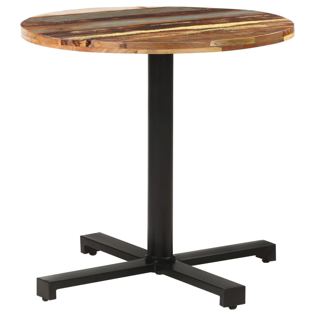 Table bistro ronde Ø 80x75 cm bois massif recyclé