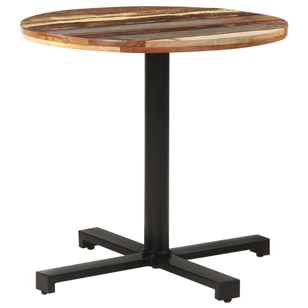 Table bistro carrée 60x60x75 cm bois de manguier brut