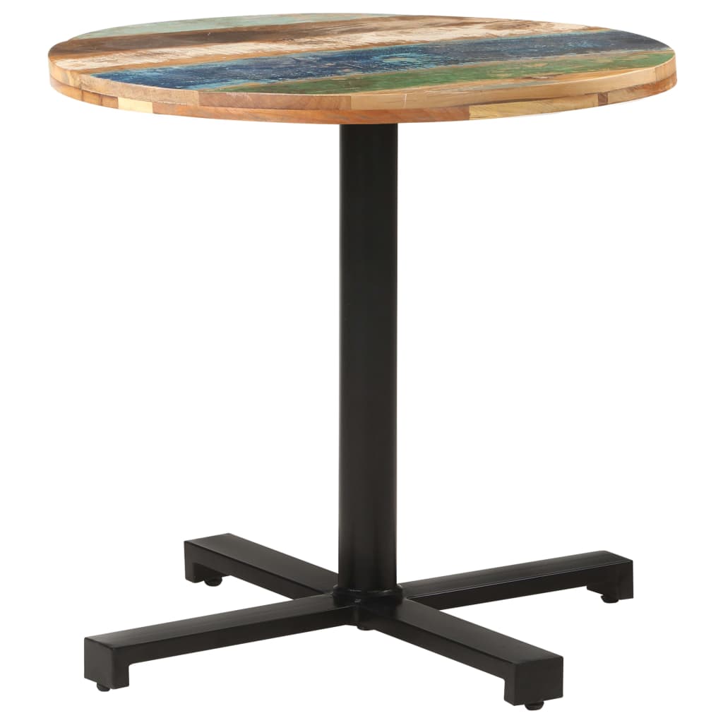 Table bistro carrée 60x60x75 cm bois de manguier brut