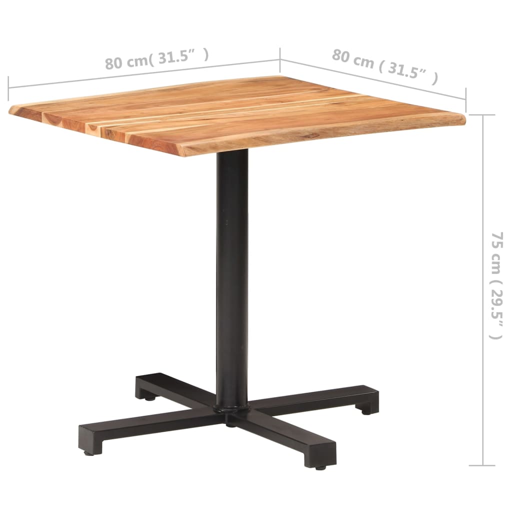 Table bistro ronde Ø 80x75 cm bois massif recyclé