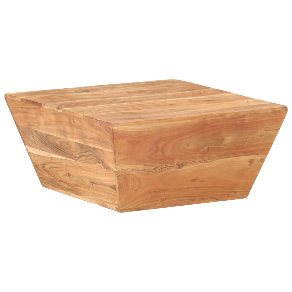 Table basse en forme de V 66x66x30 cm en bois d'acacia massif