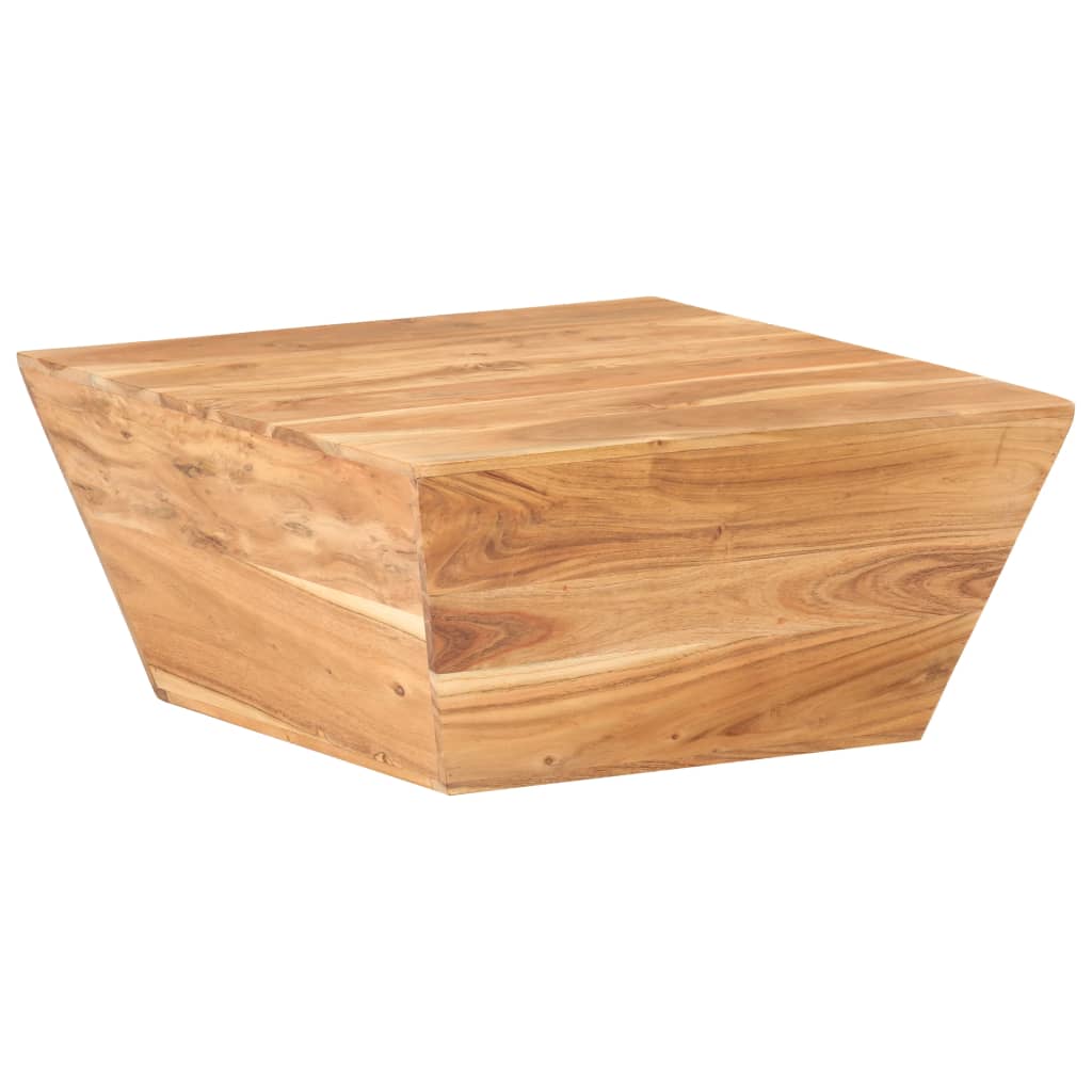 Table basse en forme de V 66x66x30 cm en bois d'acacia massif