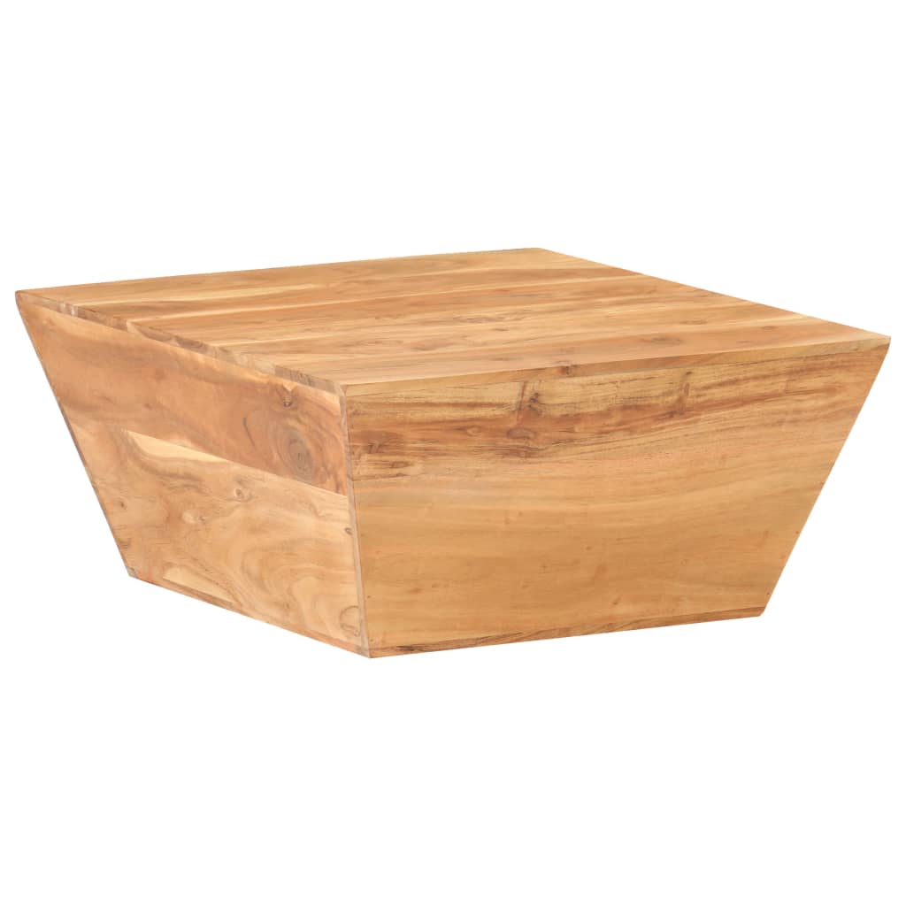 Table basse en forme de V 66x66x30 cm en bois d'acacia massif