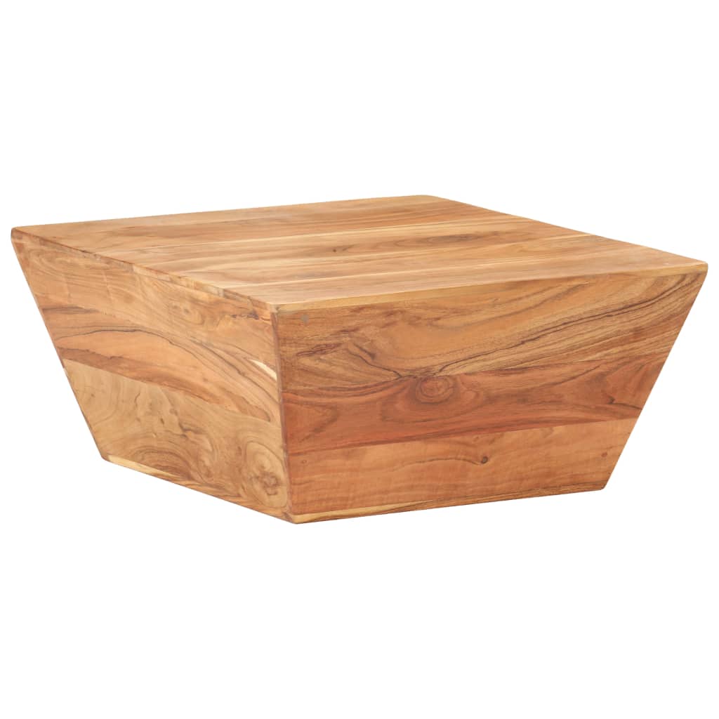 Table basse en forme de V 66x66x30 cm en bois d'acacia massif