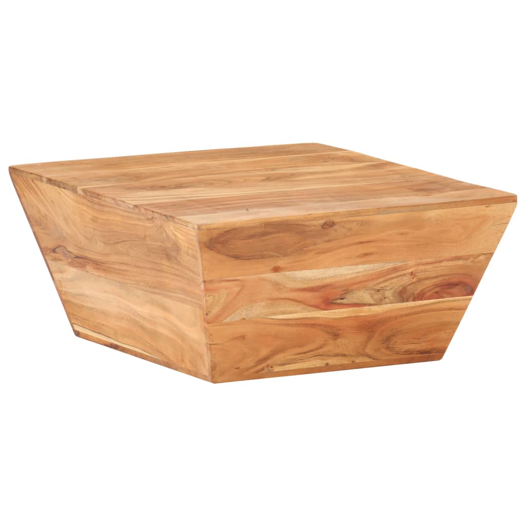 Table basse en forme de V 66x66x30 cm en bois d'acacia massif