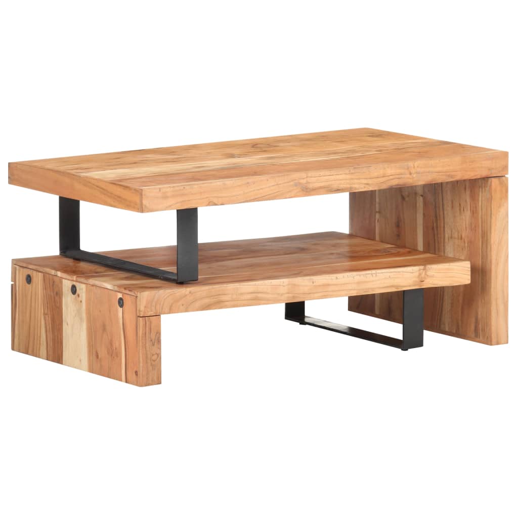 Ensemble de table basse 2 pièces en bois massif recyclé