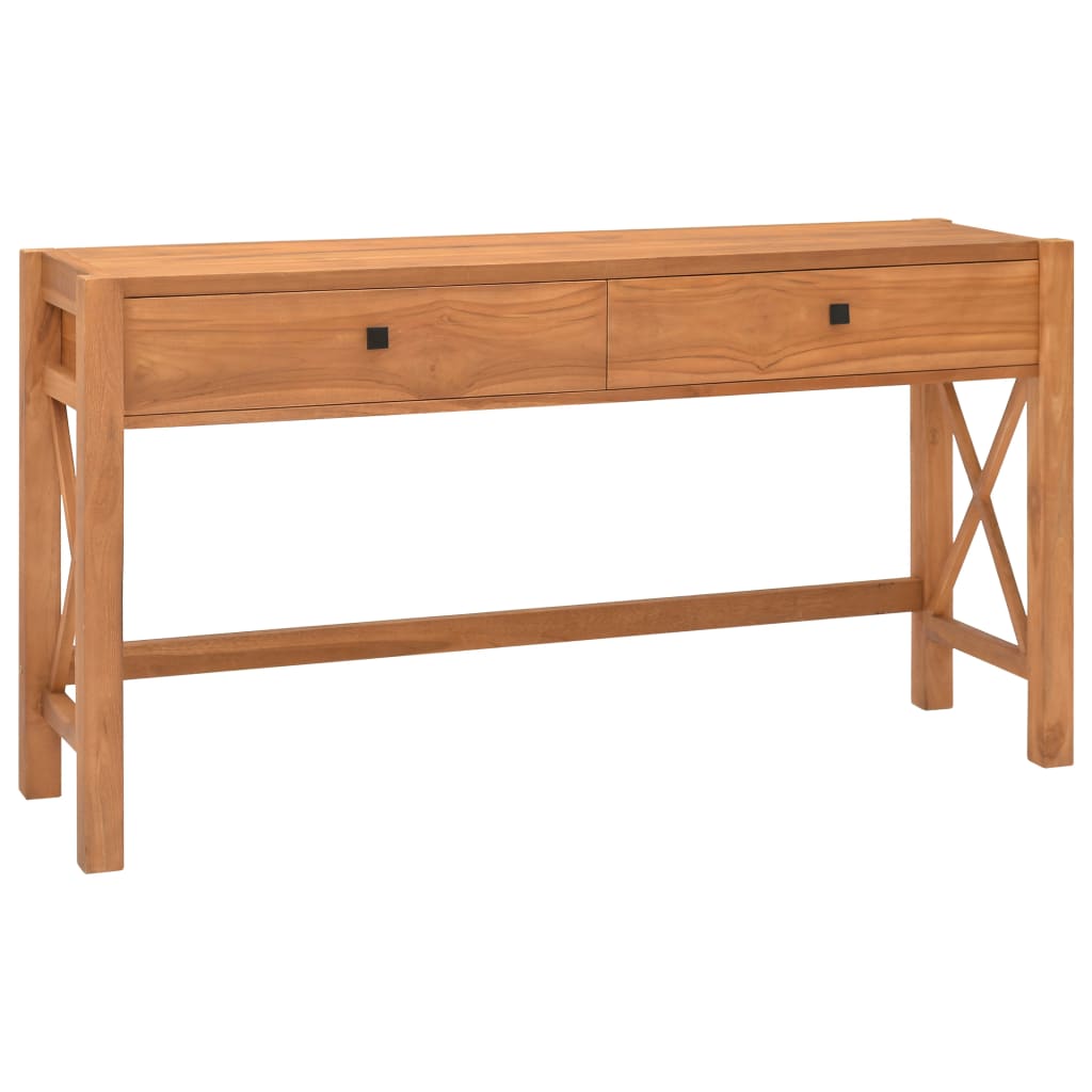 Bureau met 2 lades 100x40x75 cm teakhout