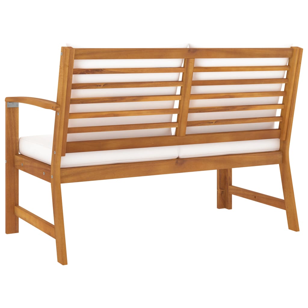 Canapé d'angle sectionnel avec coussin en bois d'acacia massif