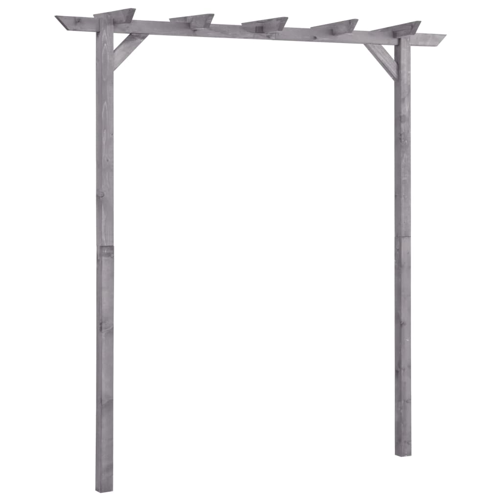 Pergola 200x40x205 cm bois de pin imprégné gris