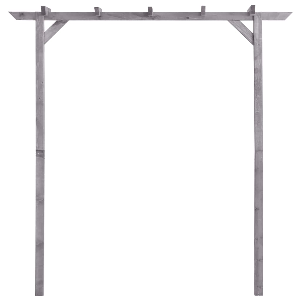 Pergola 200x40x205 cm bois de pin imprégné gris