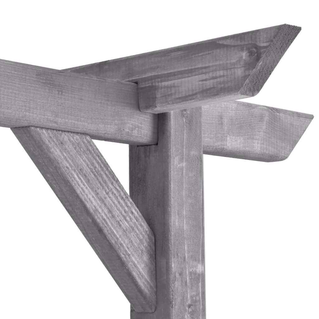 Pergola 200x40x205 cm bois de pin imprégné gris