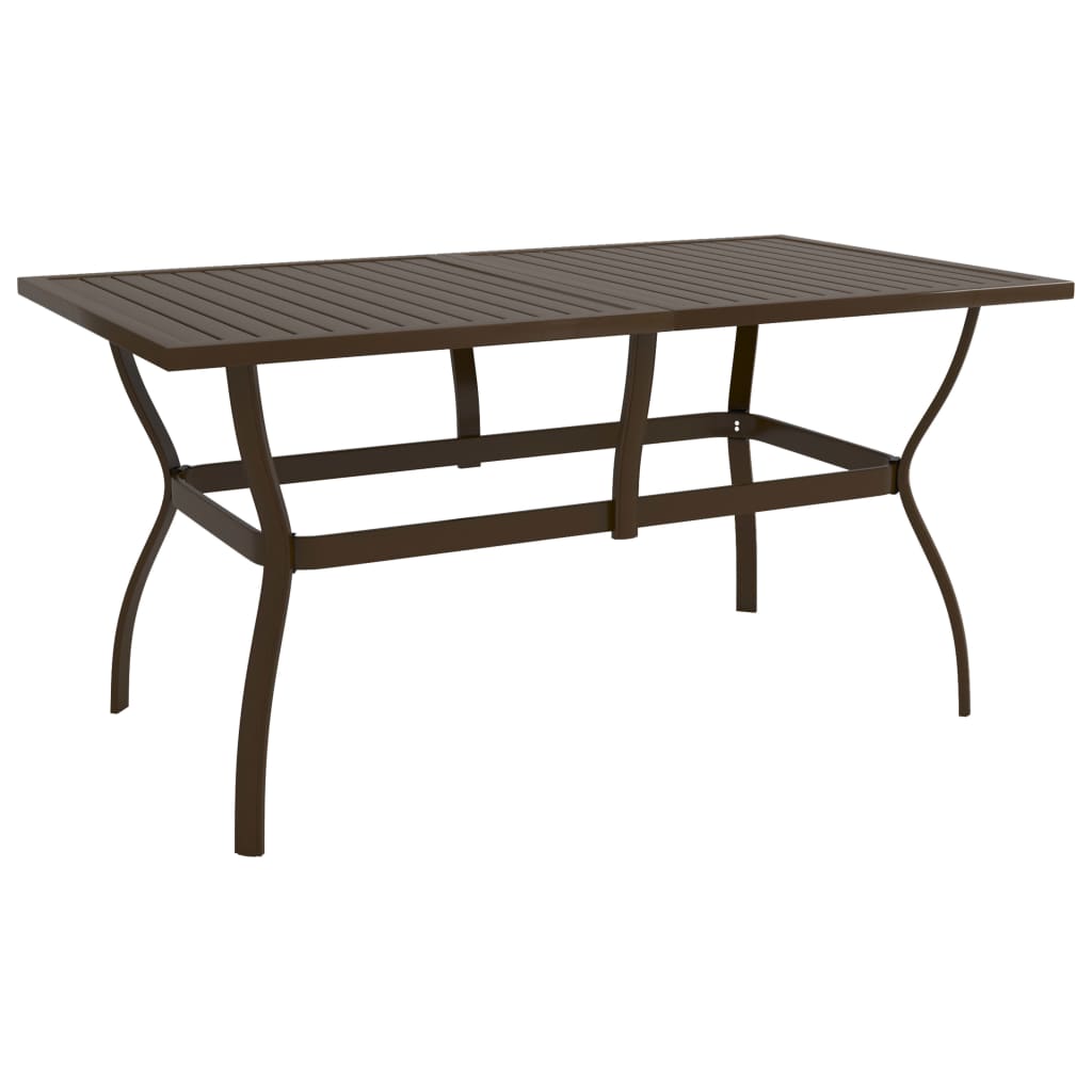 Table de jardin 140x80x72 cm en acier