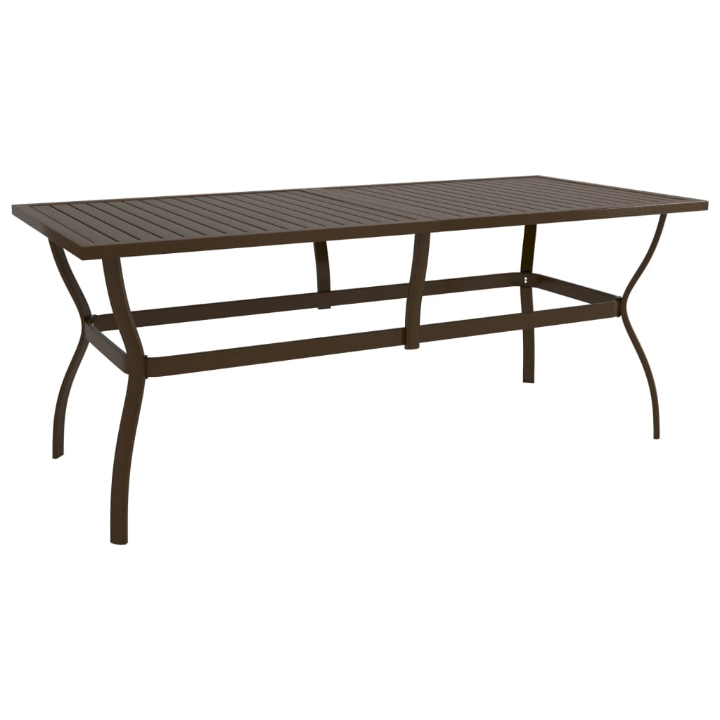 Table de jardin 140x80x72 cm en acier