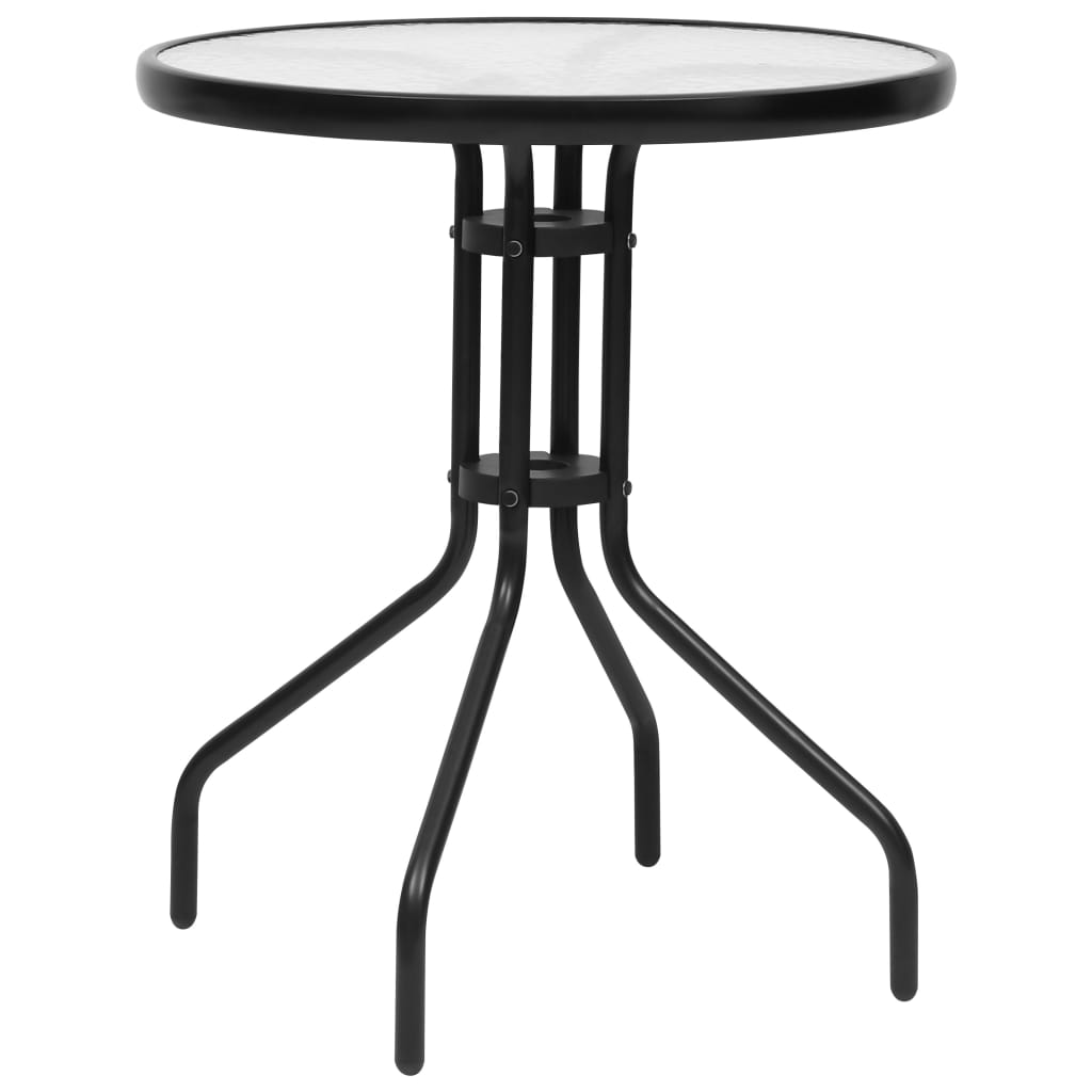 Table de jardin 70x70x70 cm acier noir