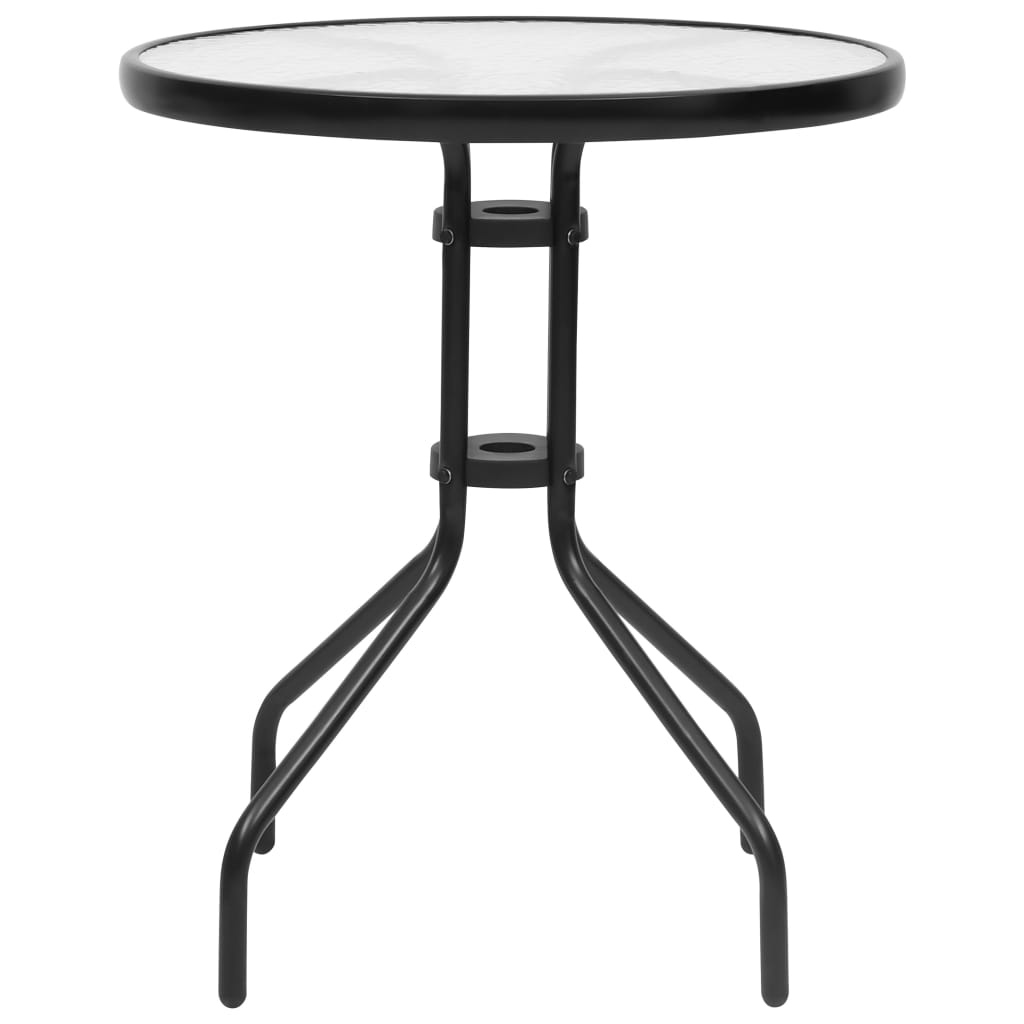 Table de jardin 70x70x70 cm acier noir