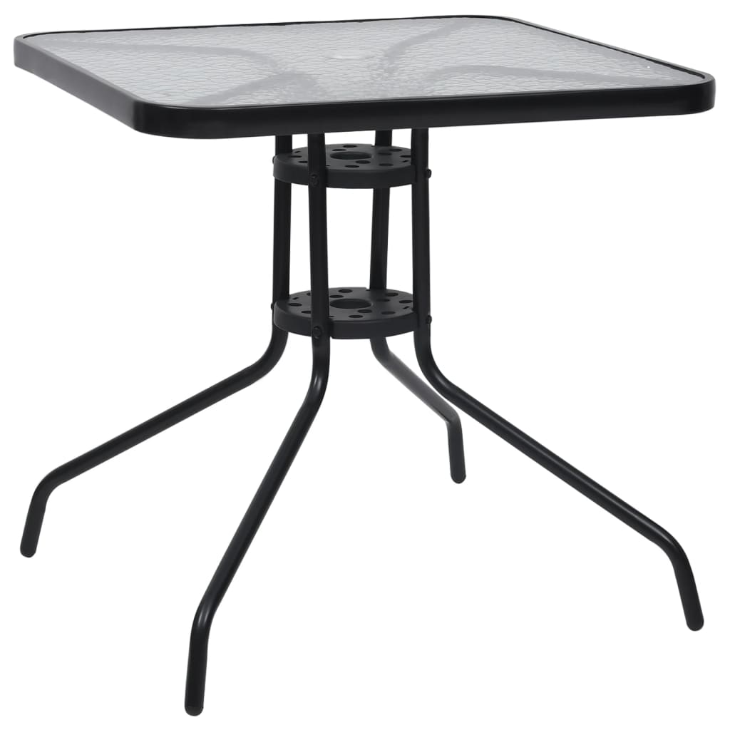 Table de jardin 70x70x70 cm acier noir