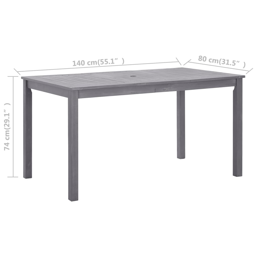 Table de jardin 200x100x75 cm en bois d'acacia massif