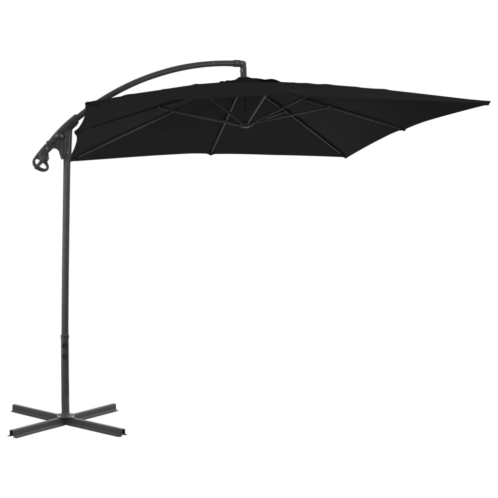 Zweefparasol met stalen paal 250x250 cm groen