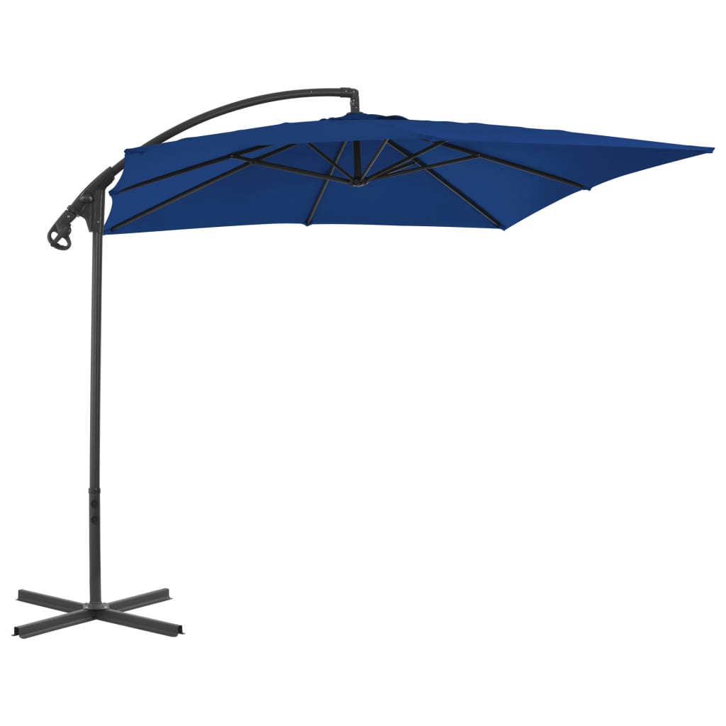 Zweefparasol met stalen paal 250x250 cm groen