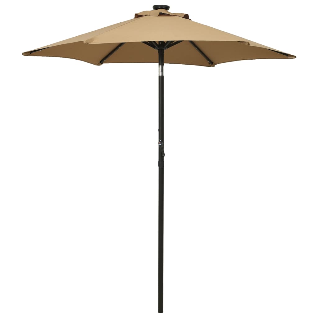 Parasol met LED-verlichting 200x211 cm aluminium azuurblauw