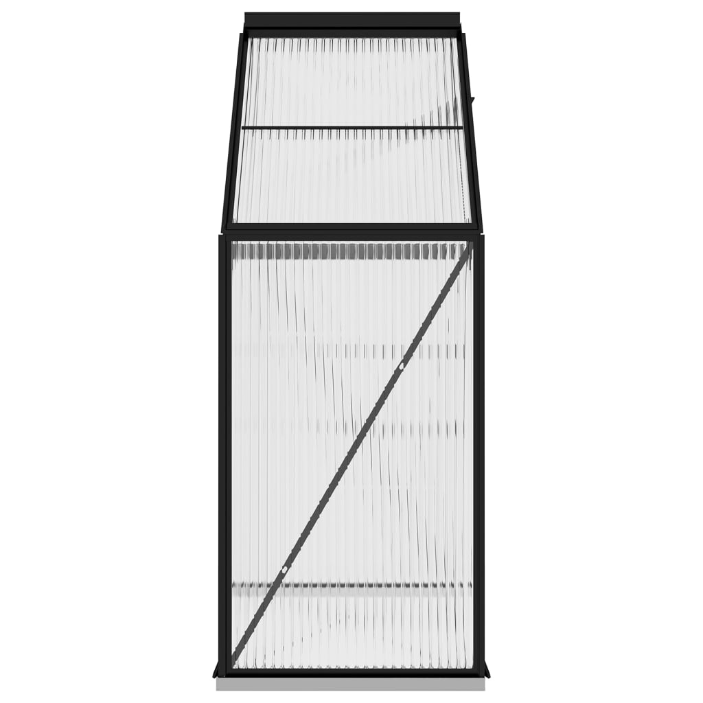 Tuinkas met basisframe 8,17 m³ aluminium antracietkleurig