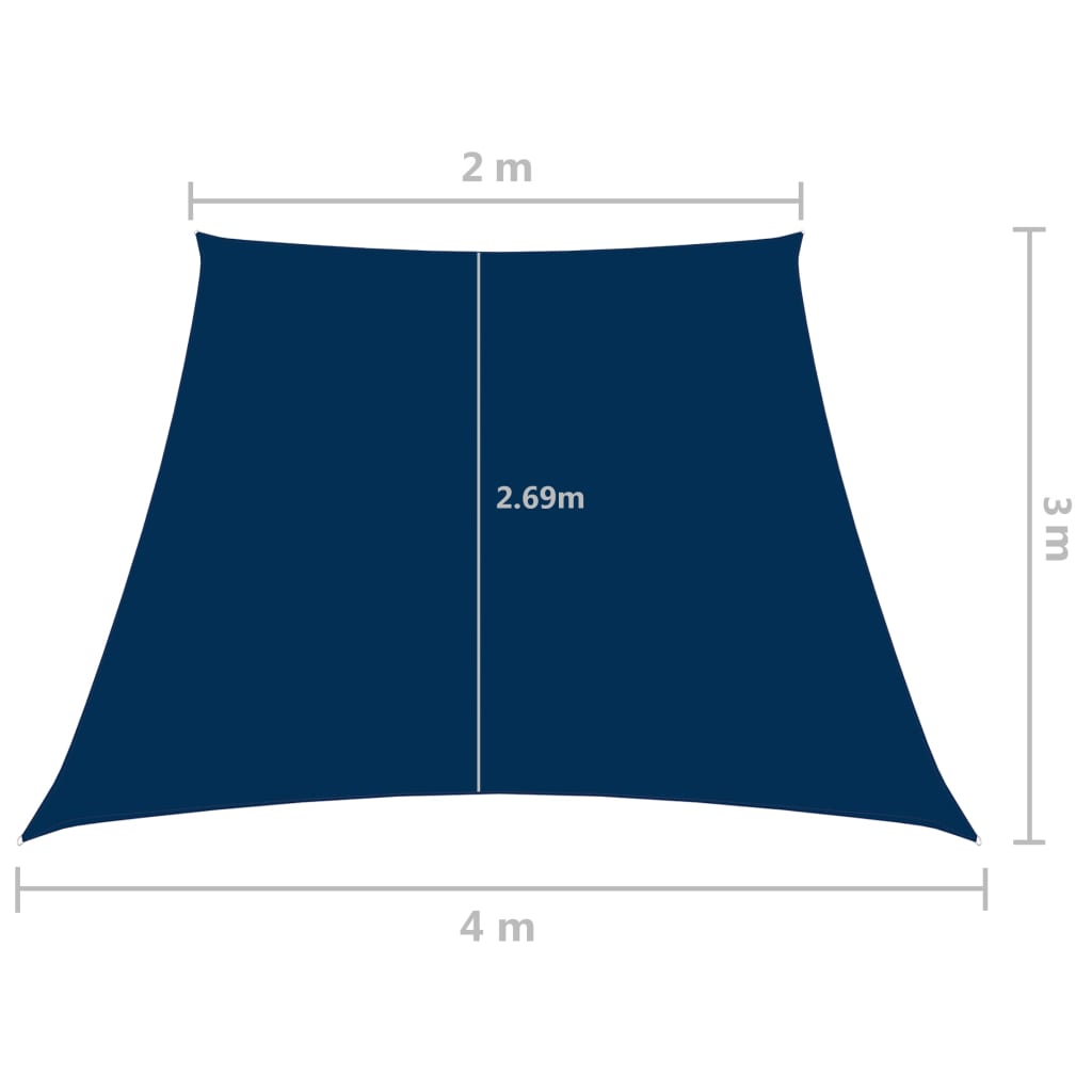 Zonnezeil trapezium 2/4x3 m oxford stof