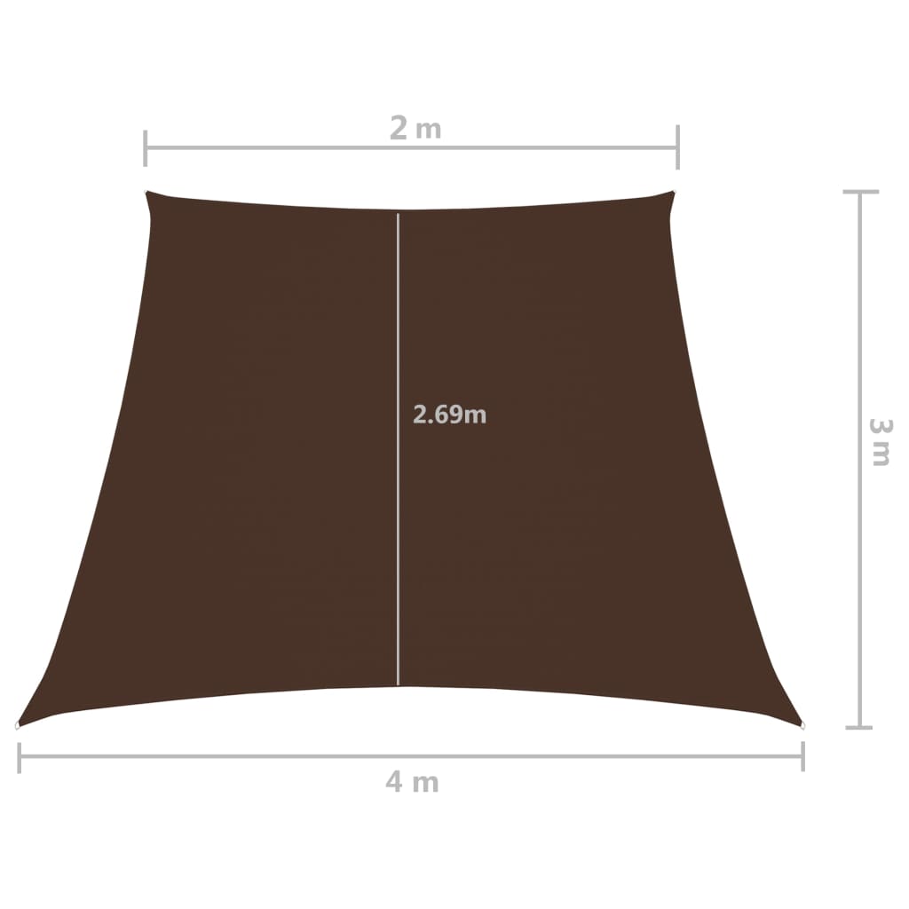 Zonnezeil trapezium 2/4x3 m oxford stof