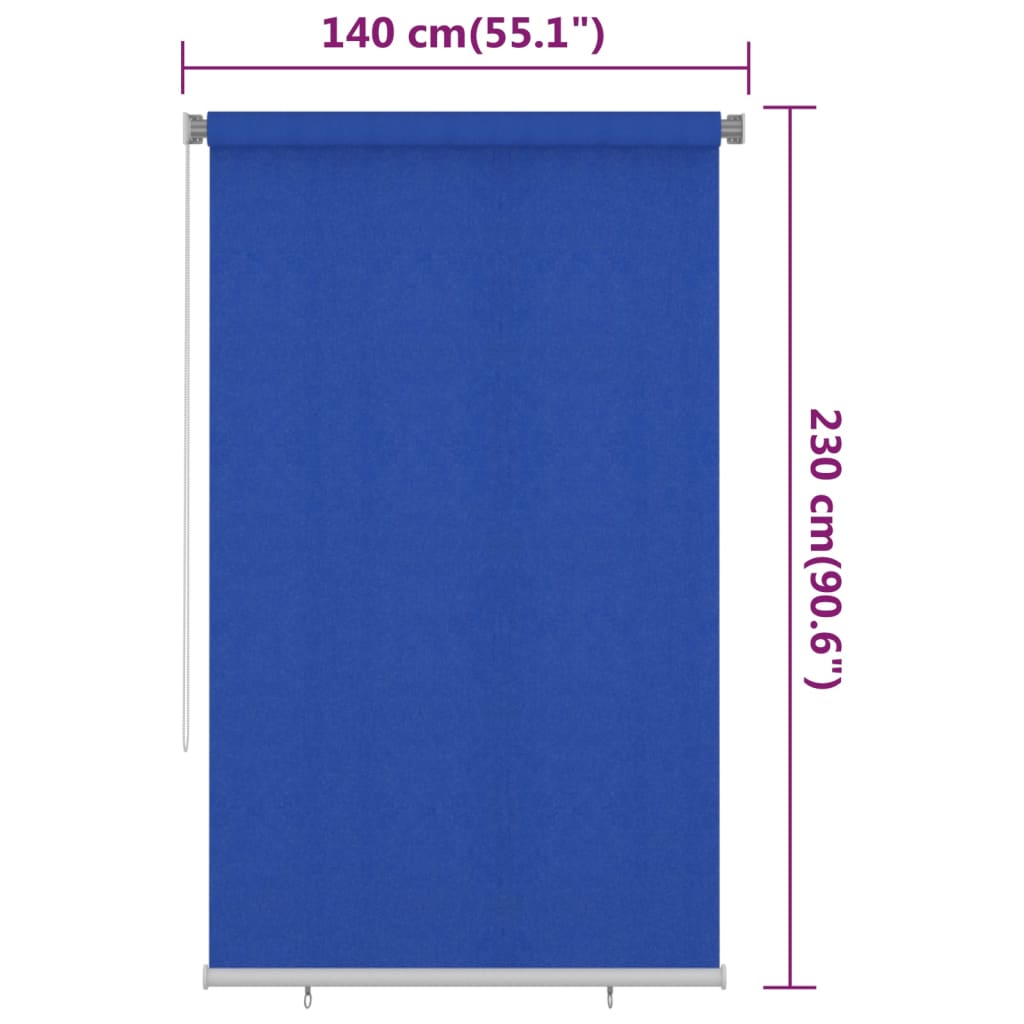 Rolgordijn voor buiten 60x230 cm HDPE