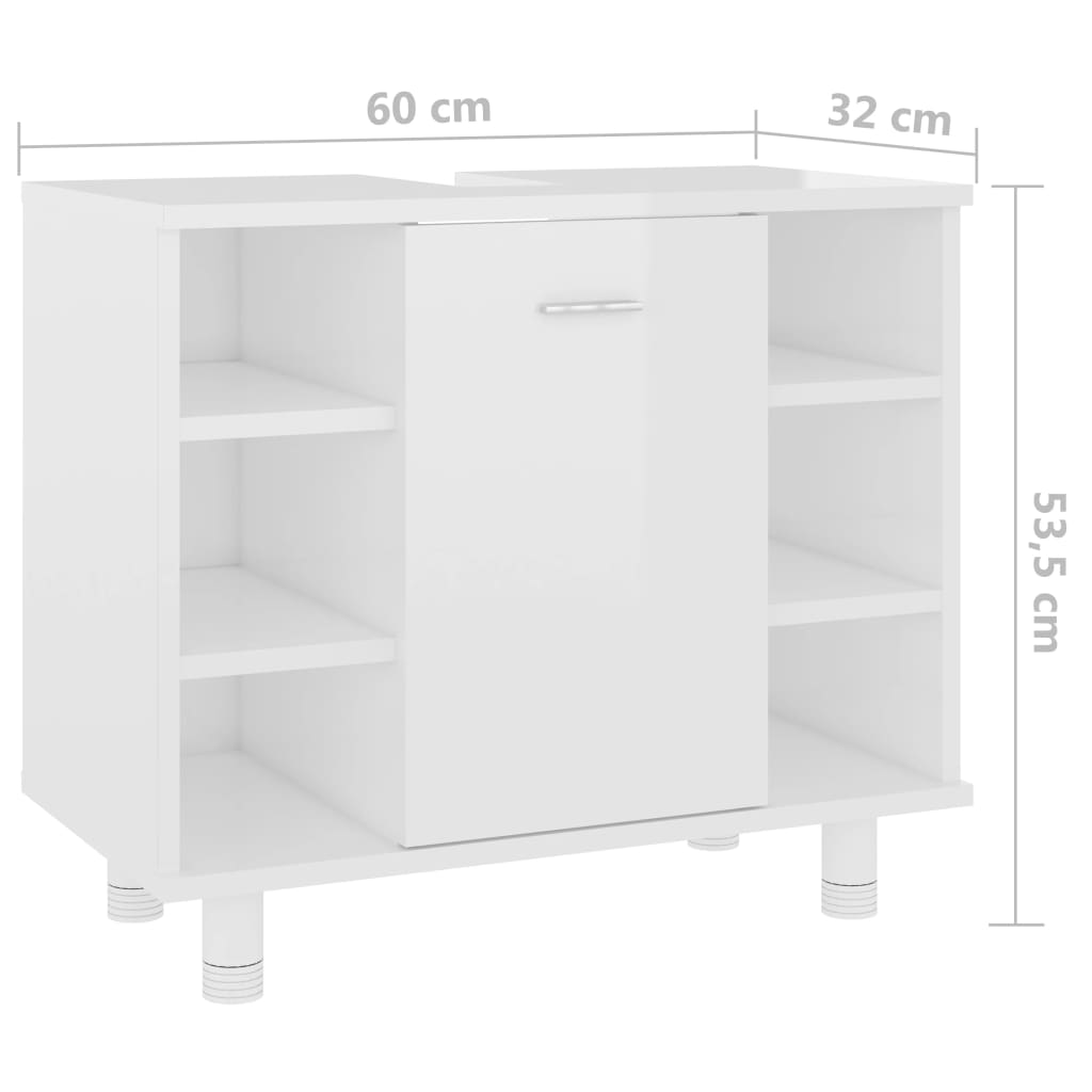 Badkamerkast 60x32x53,5 cm bewerkt hout eikenkleur