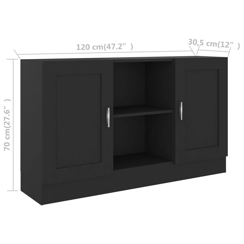 Dressoir 120x30,5x70 cm bewerkt hout