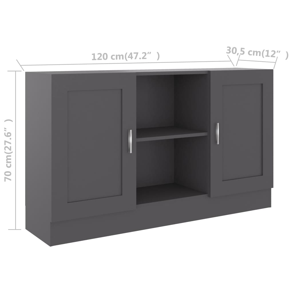 Dressoir 120x30,5x70 cm bewerkt hout