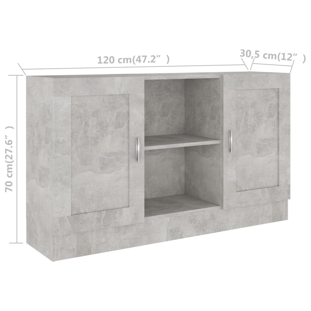 Vitrine 120x30,5x70 cm en bois travaillé